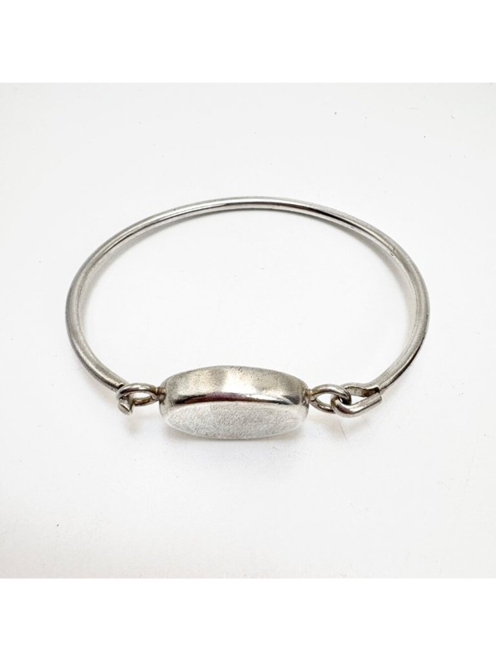 Engravable ID Bangle Bracelet Sterling Silver 925 One Size - Picture 7 of 12
